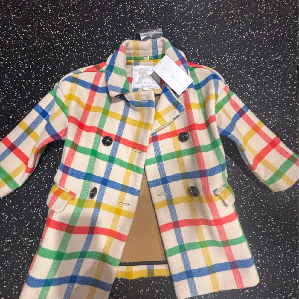 Burberry Multicolor Plaid Kids Blazer